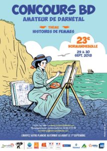 affiche concours de BD festival Normandiebulle sur aux arts