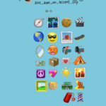 emojis sur fond bleu